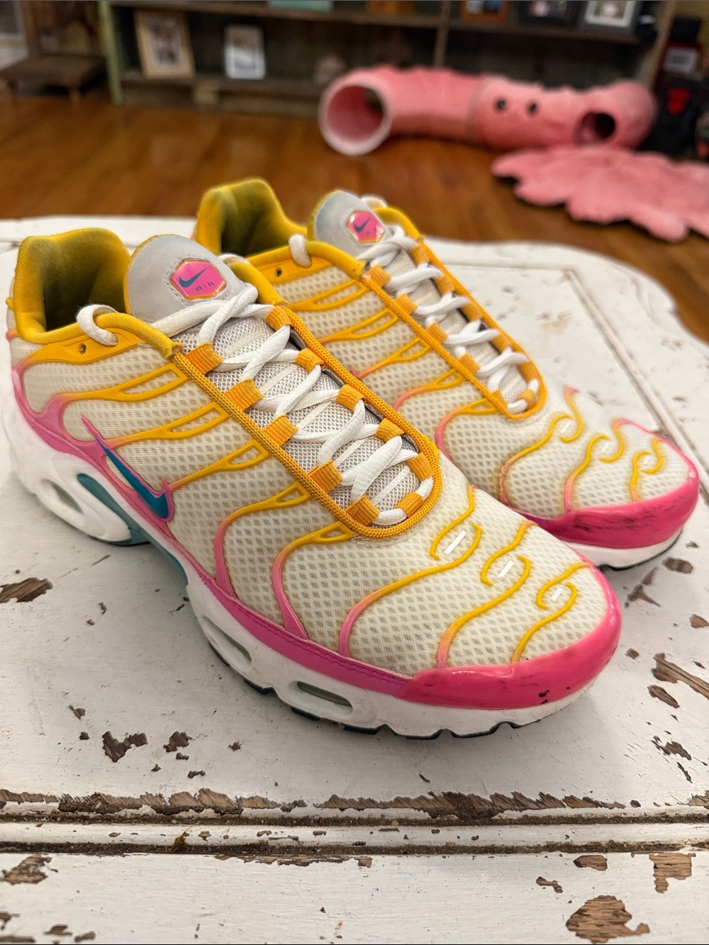 Nike Air Max Plus Premium White Spirit Teal Pink CJ9922-100 Women's